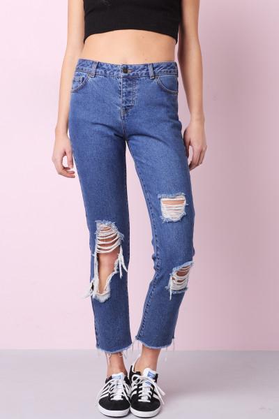 Jeans Boyfriend Strappati