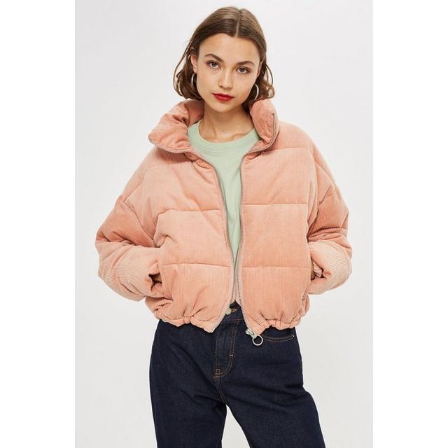 Topshop pink 2025 corduroy puffer jacket