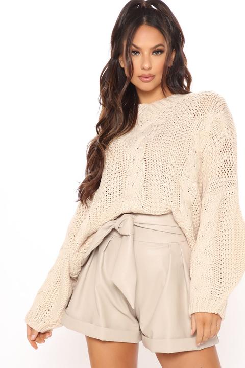 Get Knit Together Sweater - Oatmeal