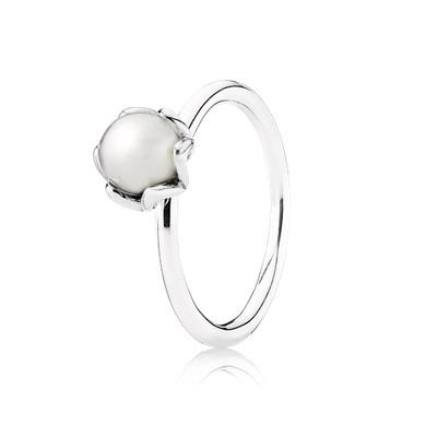 anello pandora fiore e perla anello pandora fiore e perla