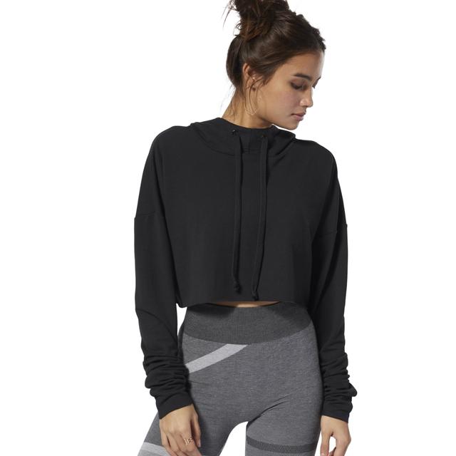 reebok dance cropped hoodie