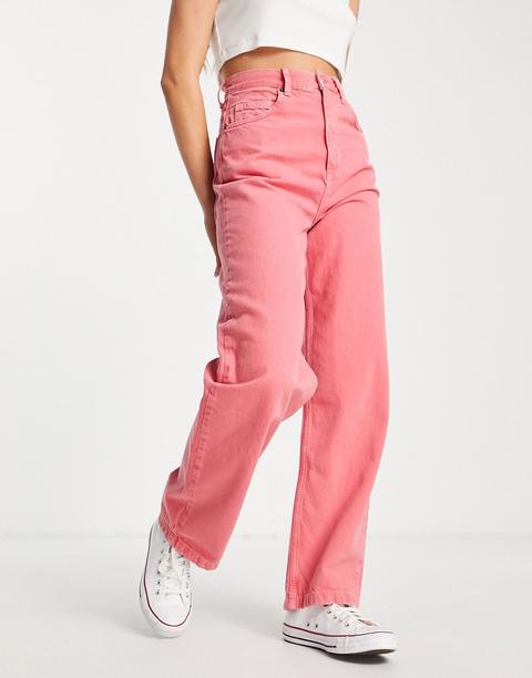 Vaqueros Fucsia De Corte Holgado De Topshop-rosa