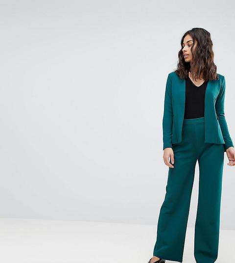 Boohoo Petite - Pantaloni Con Fondo Ampio - Verde