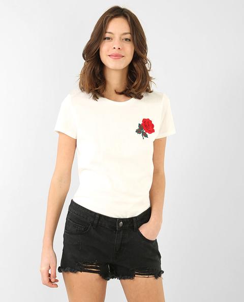 T-shirt Ricamo Rosa