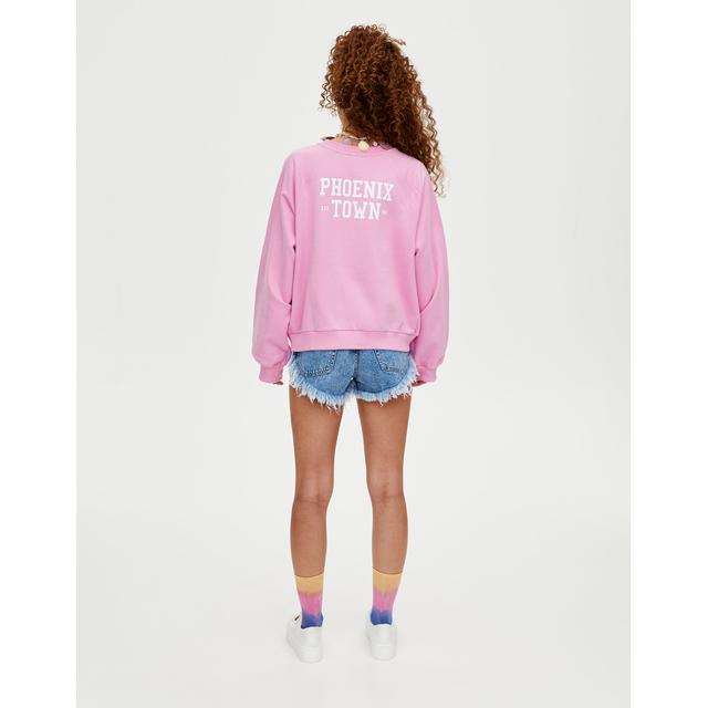 pull and bear pink sweatshirt