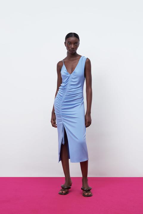 Robe Asymétrique À Fronces