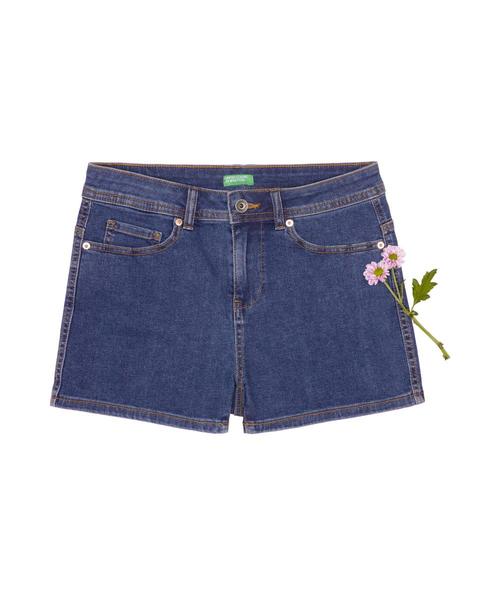 Shorts A Vita Alta In Denim