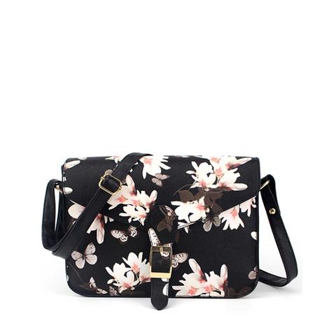 Bolsa Cruzada Con Estampado Floral