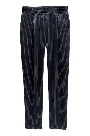 H & M - Pantaloni Da Tailleur Gessati - Blu