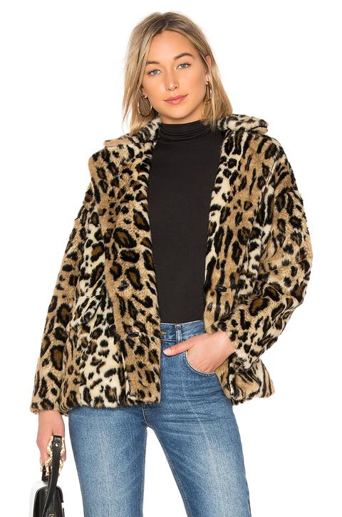 Abrigo Leopardo Kate Faux Fur