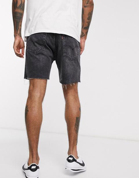501 93 Straight Raw Hem Denim Shorts 