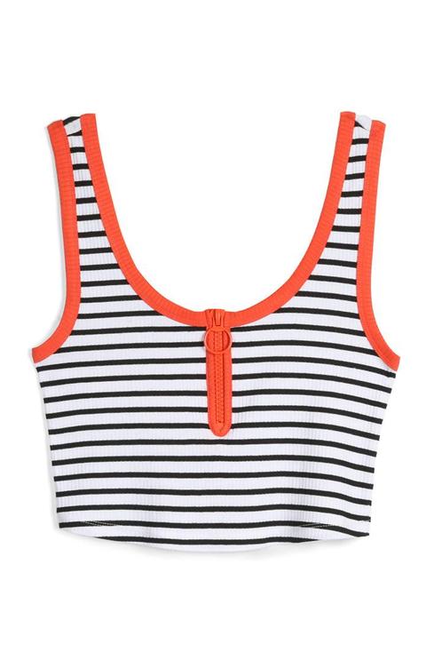 Stripe Crop Vest