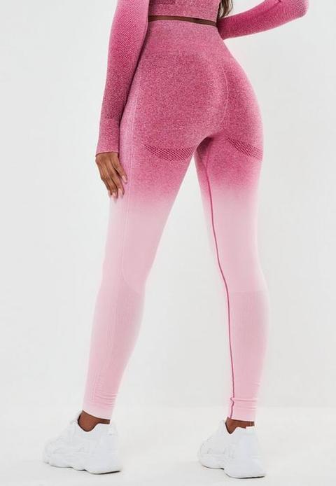 Pink Ombre Seamless Gym Leggings, Pink from Missguided on 21