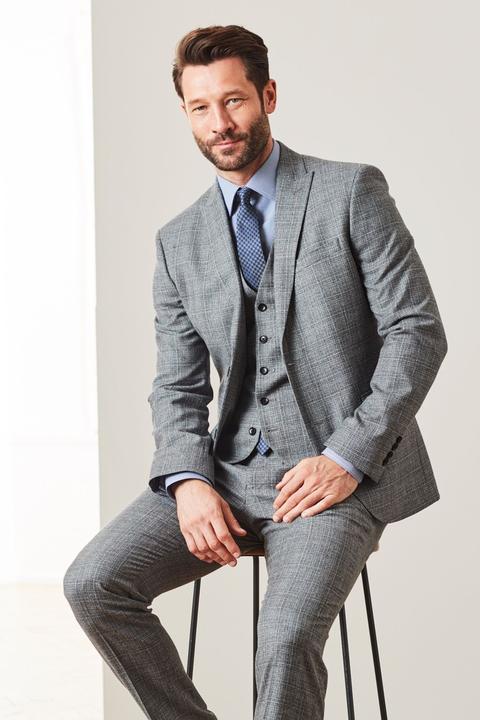 Next grey suits slim on sale fit