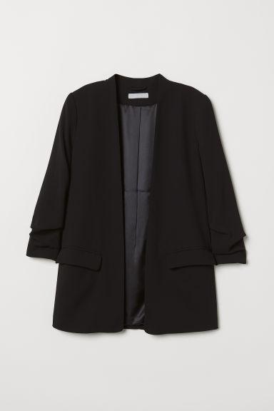 Langer Blazer - Schwarz - Damen