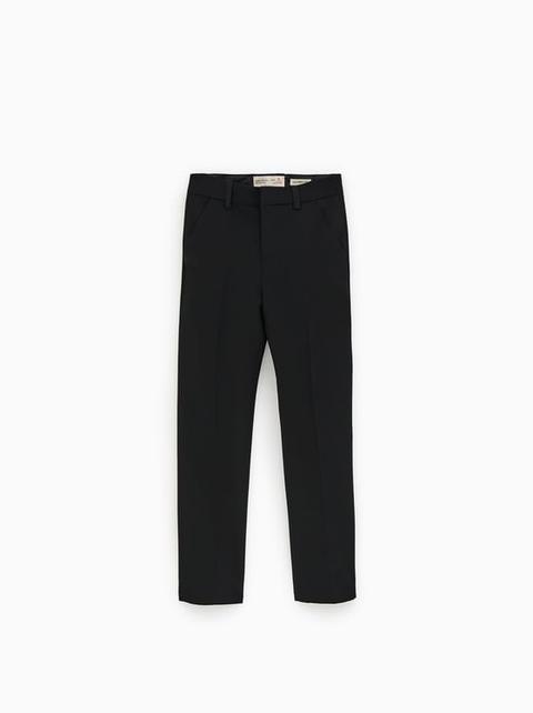 Pantaloni Da Abito Neri Basic