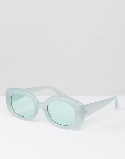 Gafas De Sol Cuadradas Estilo Años 90 En Azul De Asos
