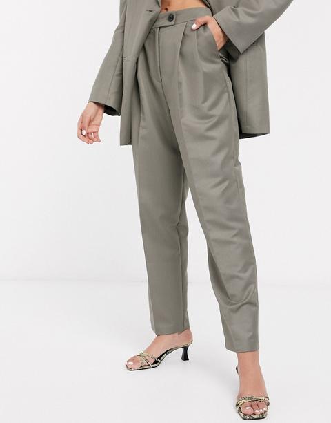 Asos Design - Pantalon De Costume Extreme Dad - Anthracite-gris