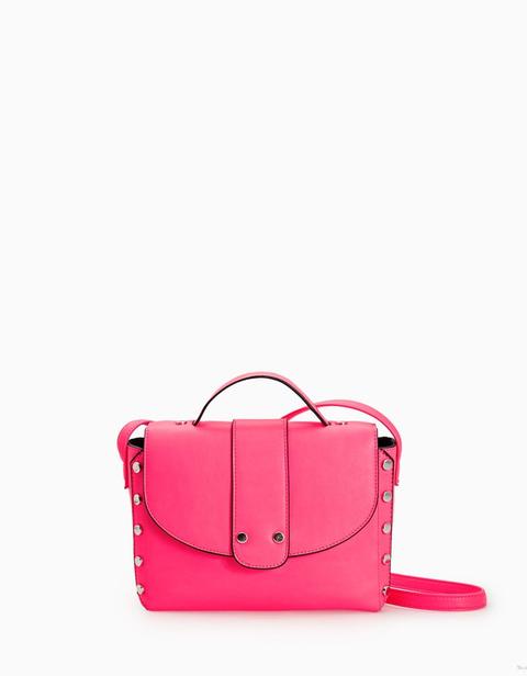 Borsa A Tracolla Satchel Borchie Fucsia