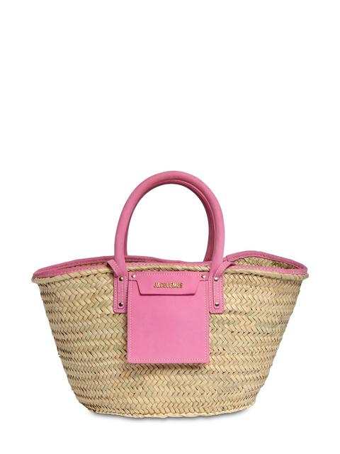 Sac En Paille Et Cuir "le Panier Soleil"