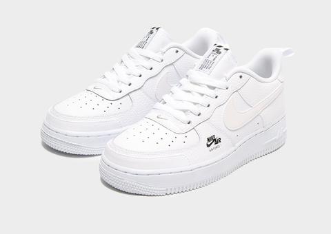 nike air force 1 utility junior white and grey