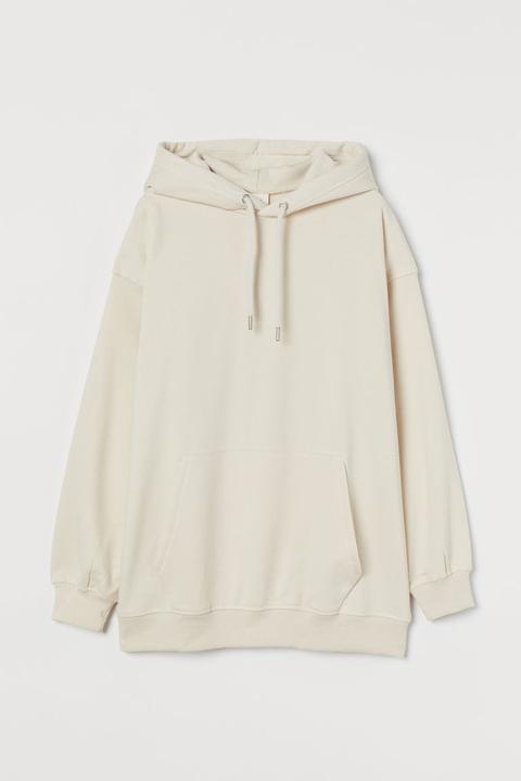 Cotton-blend Hoodie - Beige