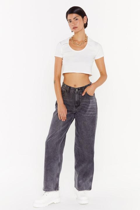 Womens Dru Relaxed Wide Leg Jeans