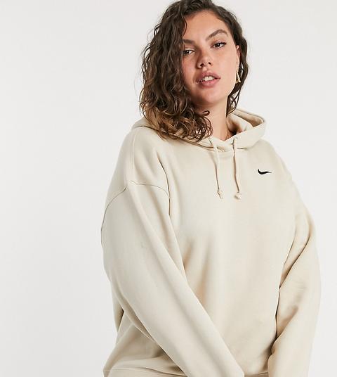 Nike Plus - Hoodie Oversize À Petit Logo - Avoine-neutral