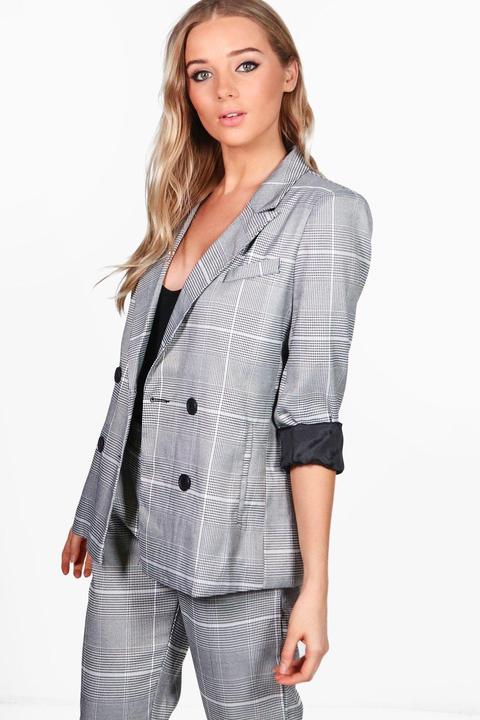 Isabella Premium Check Tailored Blazer