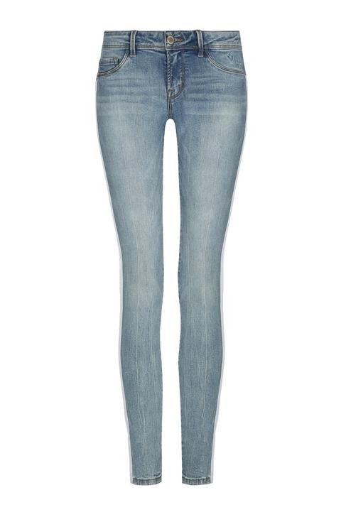 Jeans Skinny Con Bande Bianche