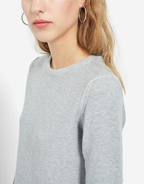 Pullover Basic Grigio Melangiato