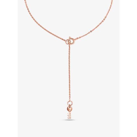 michael kors rose gold lock necklace