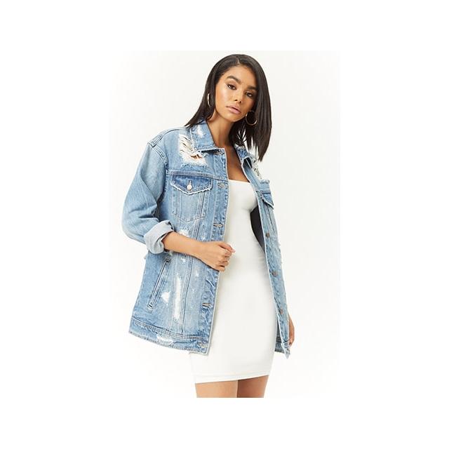 forever 21 distressed denim jacket