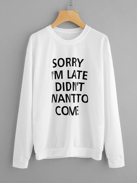 Slogan Print Sweatshirt