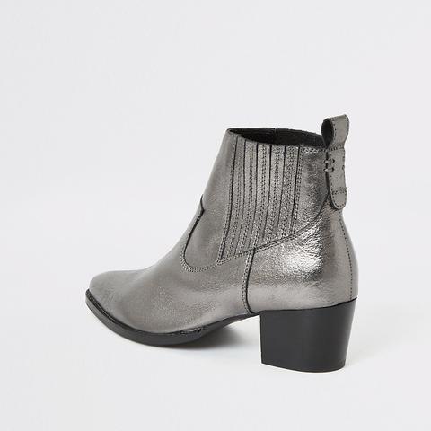 river island silver boots