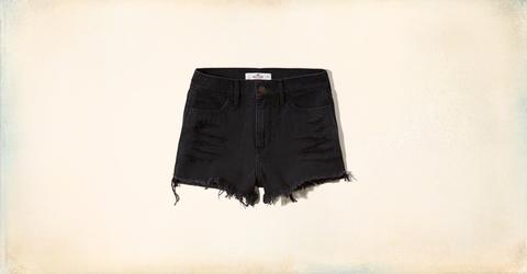 High Rise Denim Short-shorts