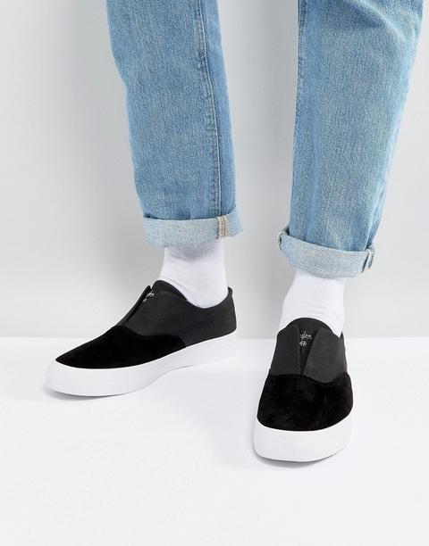 Huf - Dylan - Scarpe Da Ginnastica Senza Lacci Nere - Nero