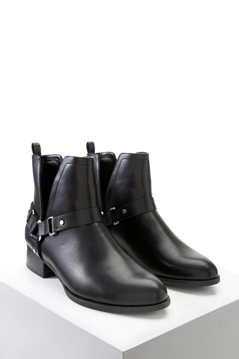 Faux Leather Ankle Boots