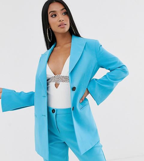 Asos Design Petite Pop Waisted Suit Blazer