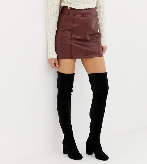 Botas De Caña Alta De Tacón Y Corte Ancho Kadi De Asos Design