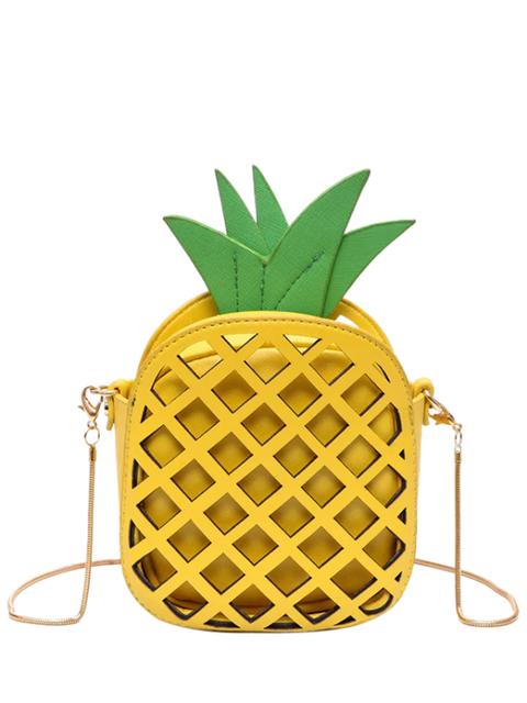 Divertido Piña En Forma De Bolso De Crossbody Yellow Black