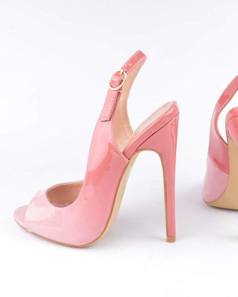 Gheryn - Heeled Sandal In Pink Glassy