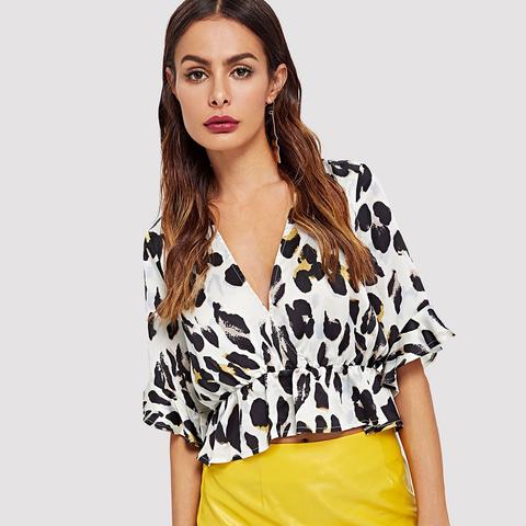 blusas shein animal print