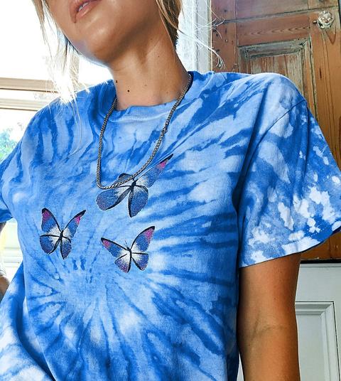 butterfly tie dye shirt