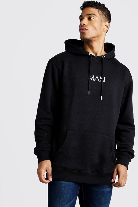 Sweat À Capuche Long À Enfiler Original Man Homme - Noir - L, Noir