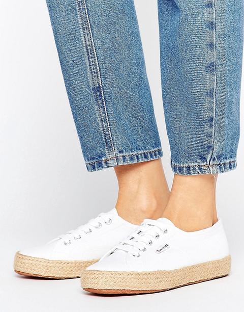 Zapatillas De Esparto En Blanco 2750 De Superga