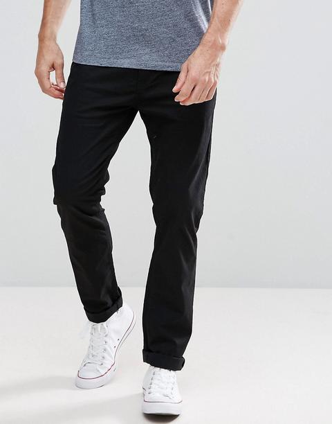 Chinos De Corte Slim En Negro De Stradivarius