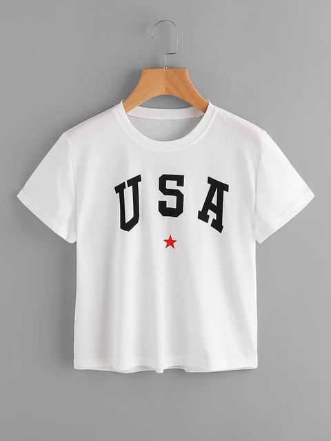 Letter Print Tee