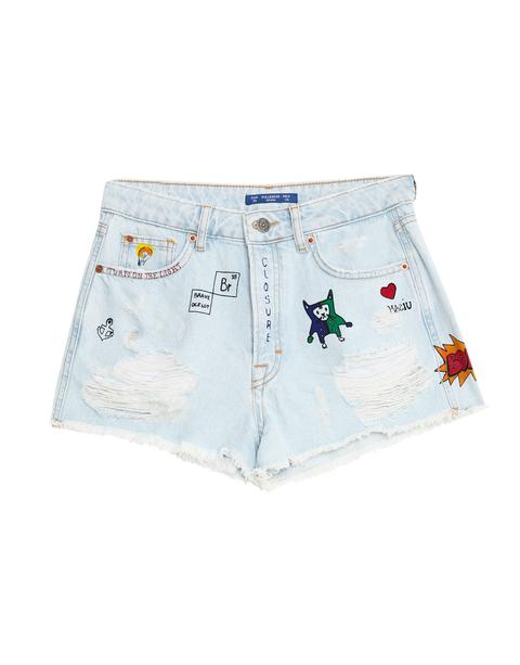 Shorts Denim Print