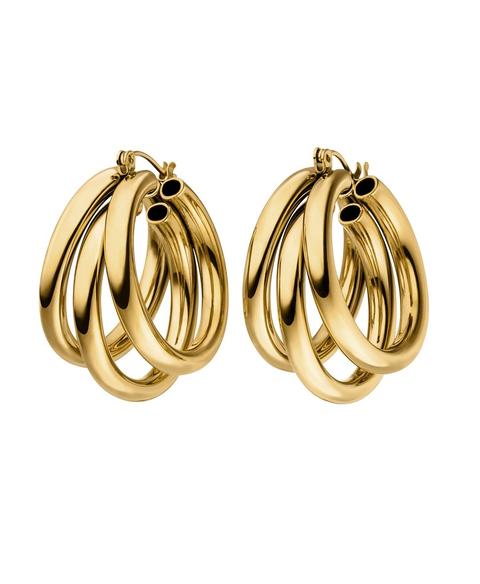 Triple Hoops Gold